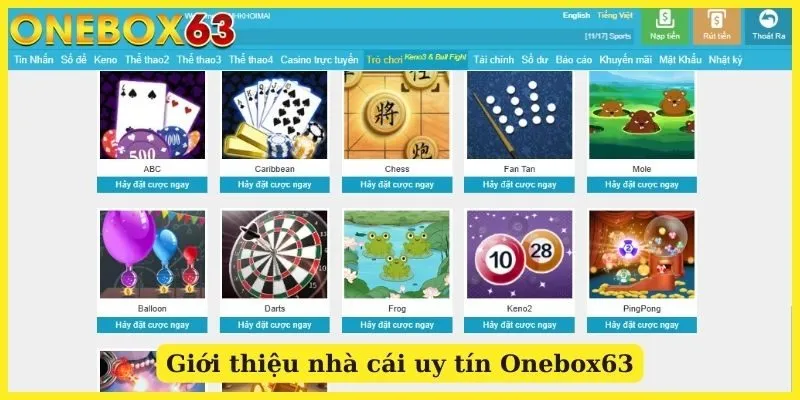 Giới thiệu nhà cái uy tín Onebox63