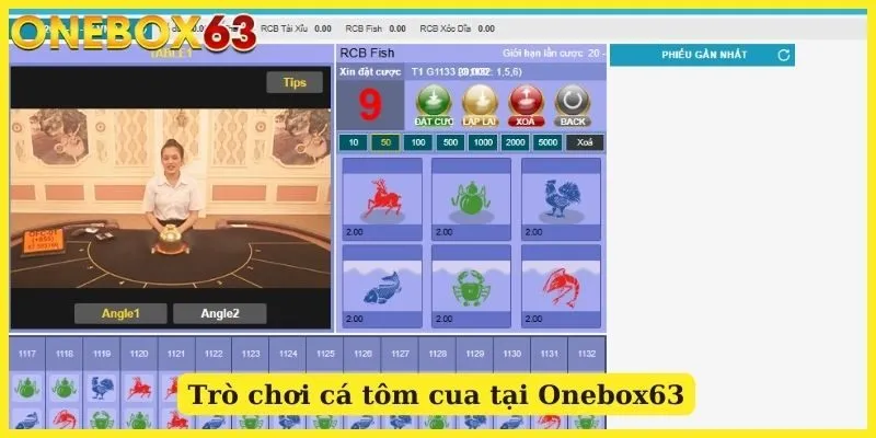 Trò chơi cá tôm cua tại Onebox63