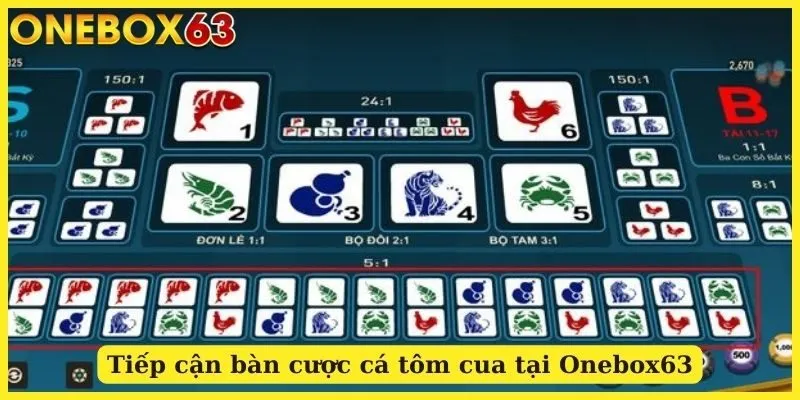 Tiếp cận bàn cược cá tôm cua tại Onebox63